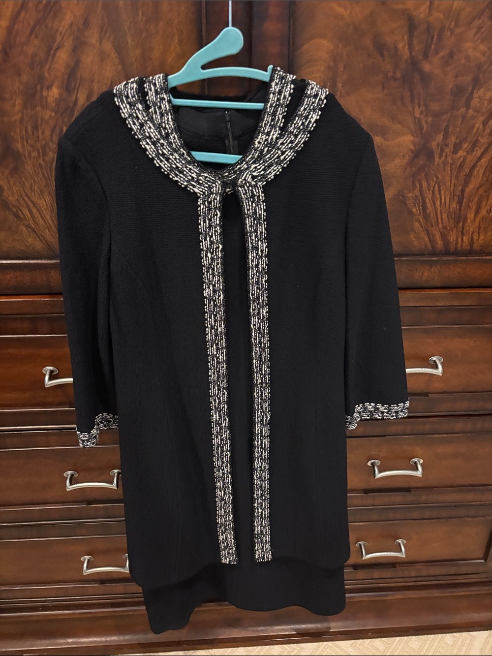 St. John Collection Black and White Knit Sweater dress & jacket
